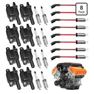 UF413 D510C D135A Ignition Coil And Spark Plug Set Round One  Read For Comp
